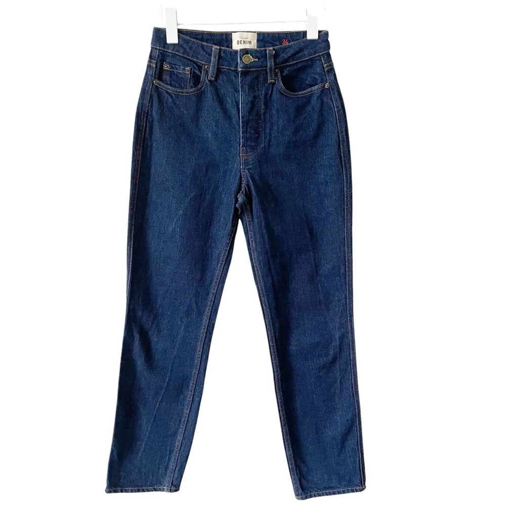 Sezane Brut Sexy Indigo Denim Jeans Straight Leg Ankle Size 34 / 24 Minimalist